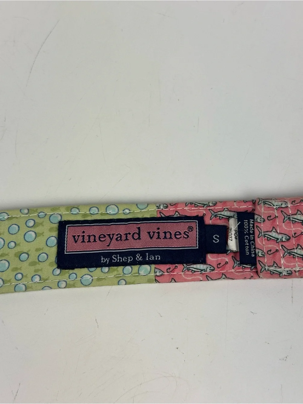 Vineyard Vines PatchworkNantucket D-Ring Fabric Belt in Pink, Blue, Green